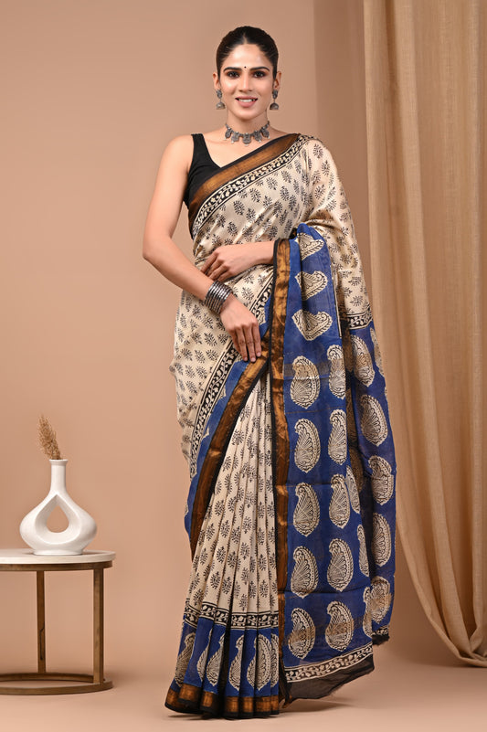 Premium Maheshwari Silk Saree (SWSRMAH57)