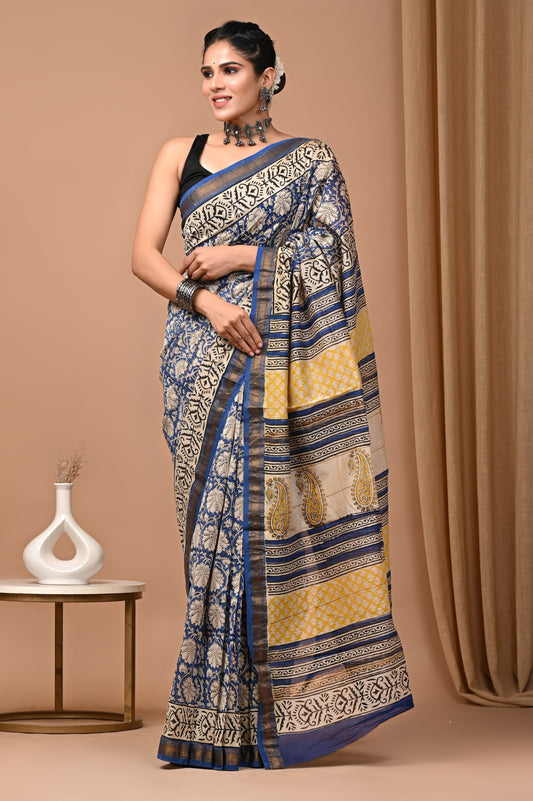 Premium Maheshwari Silk Saree (SWSRMAH55)