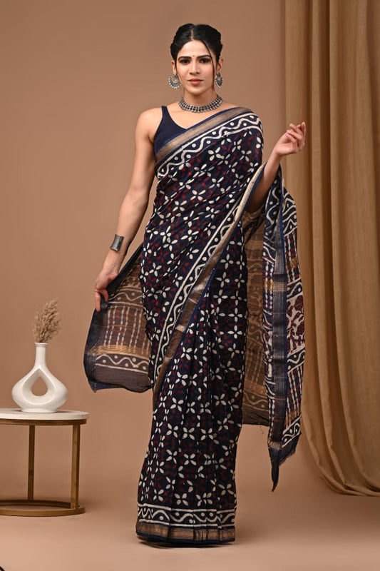 Premium Maheshwari Silk Saree (SWSRMAH49)