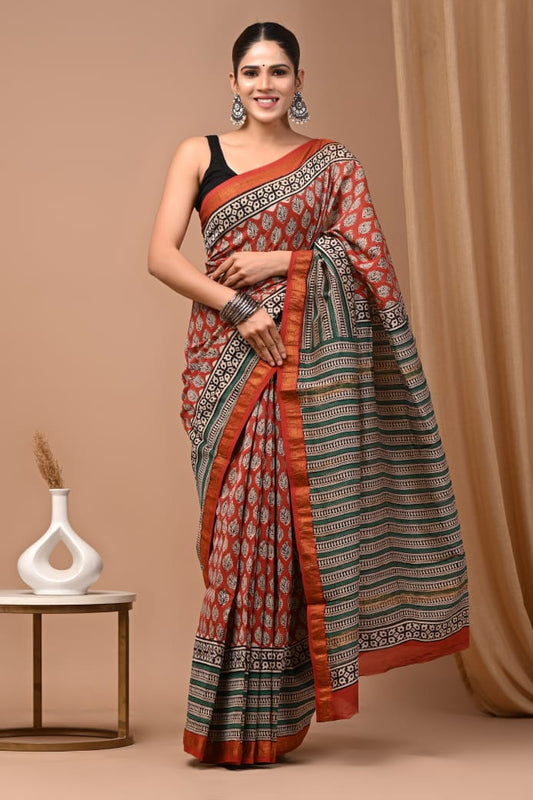 Premium Maheshwari Silk Saree (SWSRMAH46)