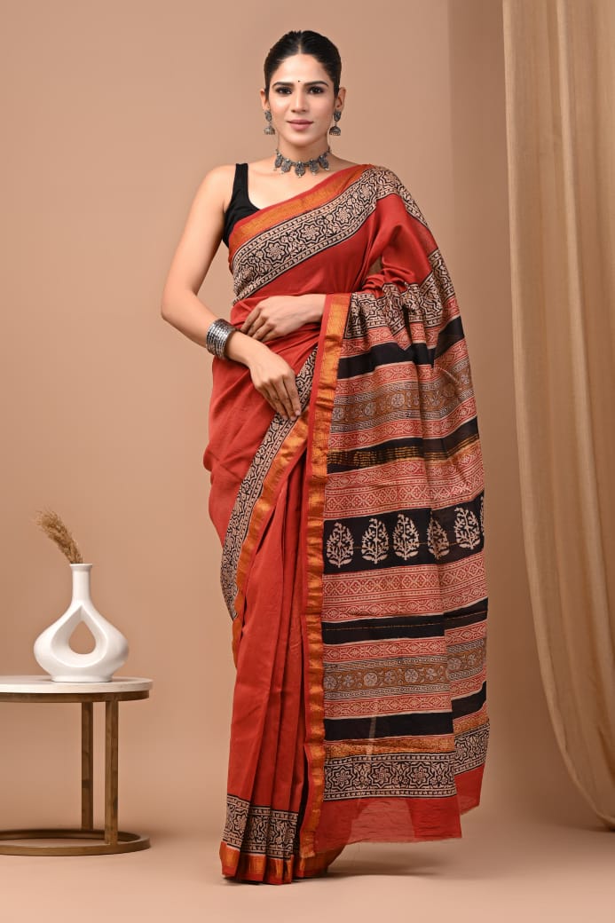 Premium Maheshwari Silk Saree (SWSRMAH37)