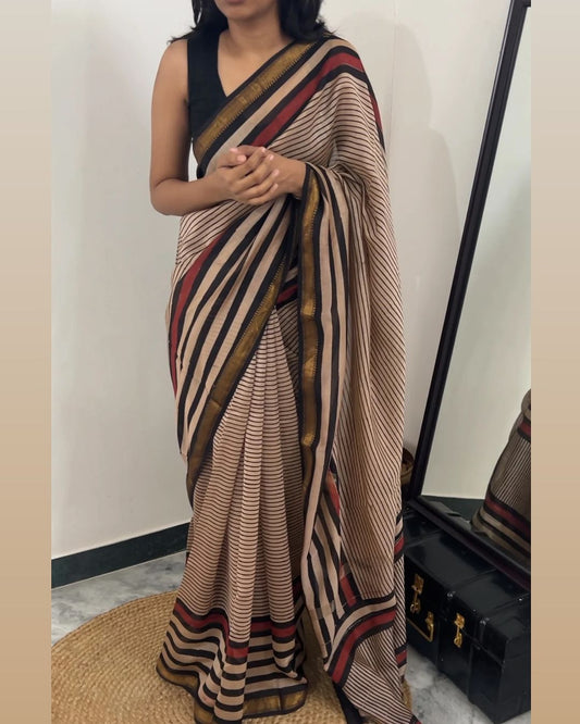 Premium Maheshwari Silk Saree (SWSRMAH36)