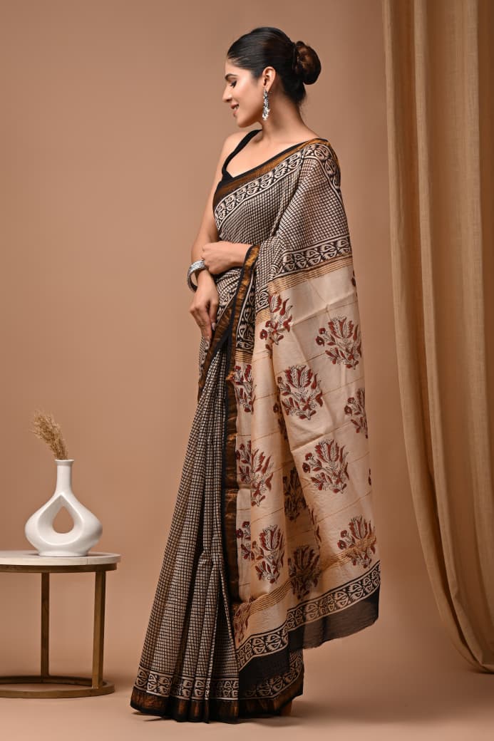 Premium Maheshwari Silk Saree (SWSRMAH34)