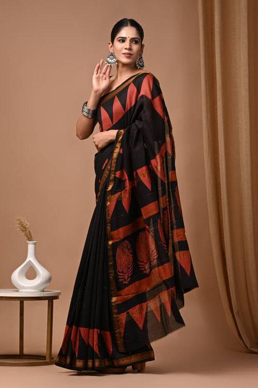 Premium Maheshwari Silk Saree (SWSRMAH32)