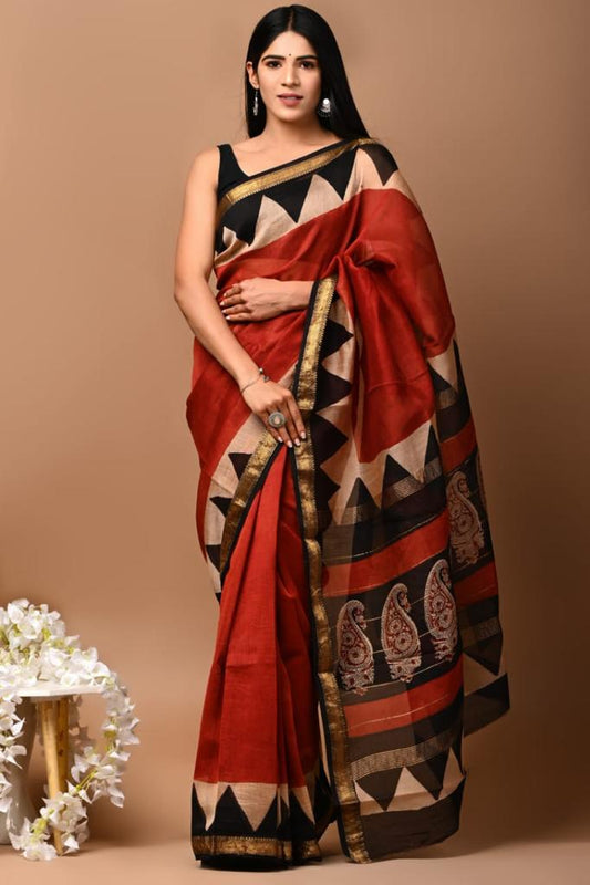 Premium Maheshwari Silk Saree (SWSRMAH28)