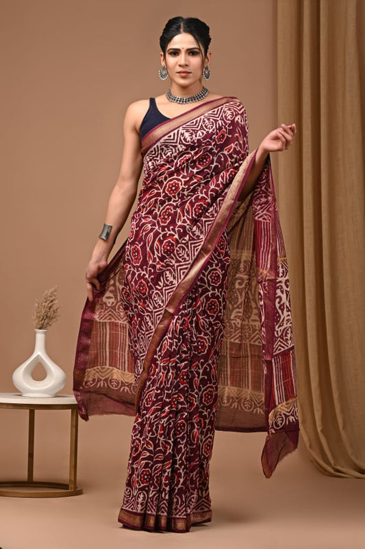 Premium Maheshwari Silk Saree (SWSRMAH26)