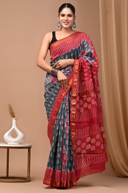 Premium Maheshwari Silk Saree (SWSRMAH21)