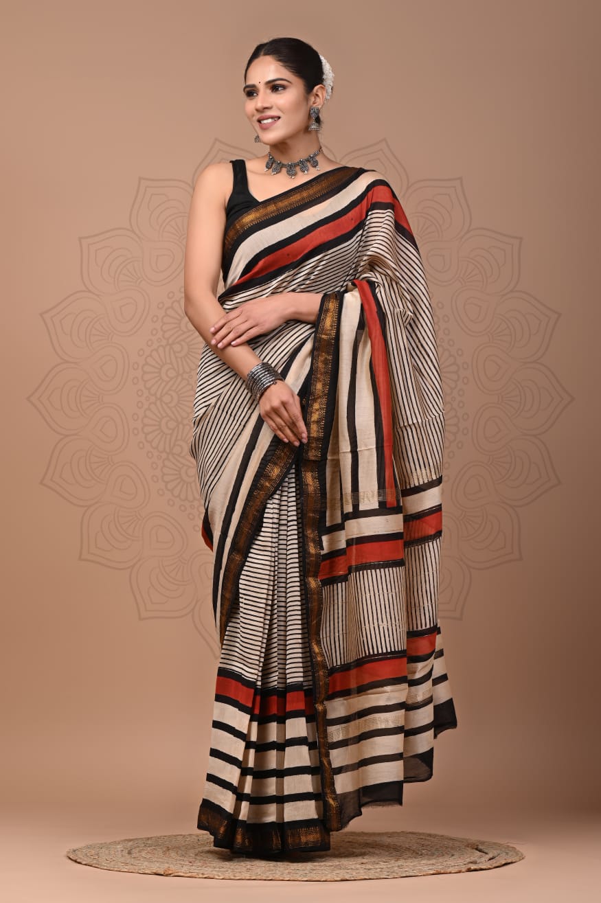 Premium Maheshwari Silk Saree (SWSRMAH17)