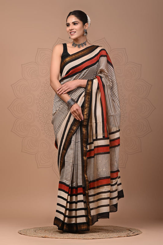 Premium Maheshwari Silk Saree (SWSRMAH17)