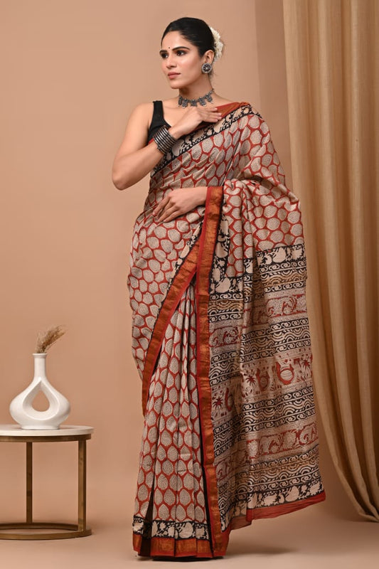 Premium Maheshwari Silk Saree (SWSRMAH12)