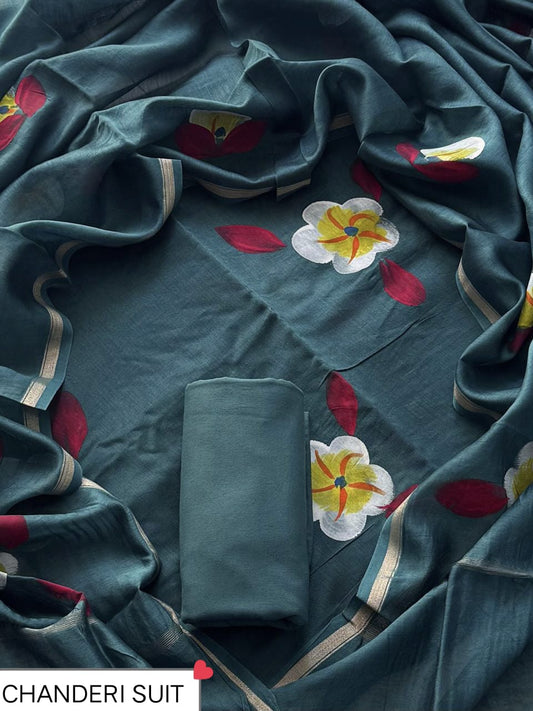 FESTIVE COLLECTION PREMIUM CHANDERI SILK SUITS 01