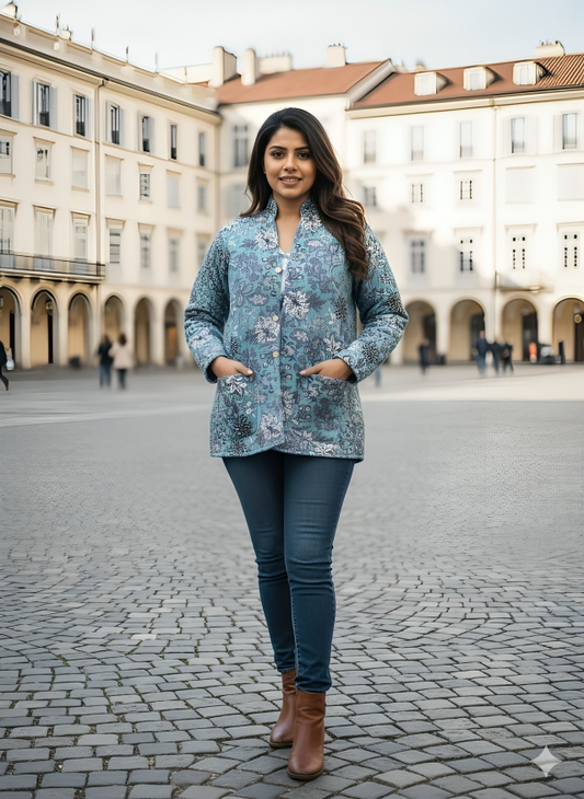 Presenting Jaipuri printed Women's Wear Quilted Full Sleeves JACKETS (JAC11)