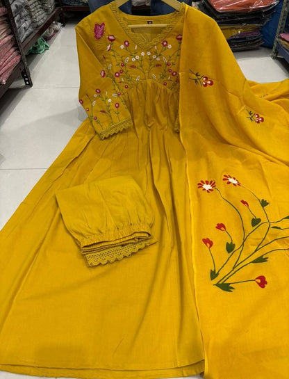 we have included a beautifully cotton malmal printed dupatta Upgrade your wardrobe with this stunning ensemble and step out in style! (SWSK21)