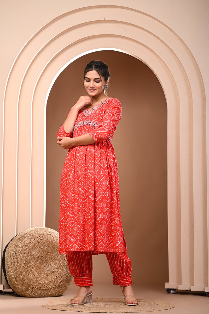 *Featuring our beautiful new Red Nayra Suit Set in soft fabric which is embellished with delicate work and prints,