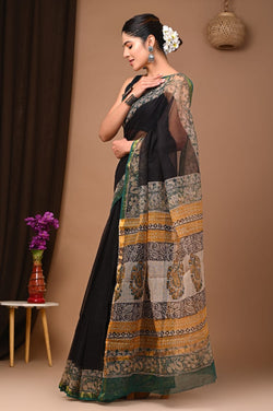 Exclusive hand Block Printed Kota Doria Saree (SWSRKO08)