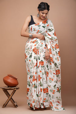 New Exclusive Block Printed Pure Cotton Saree