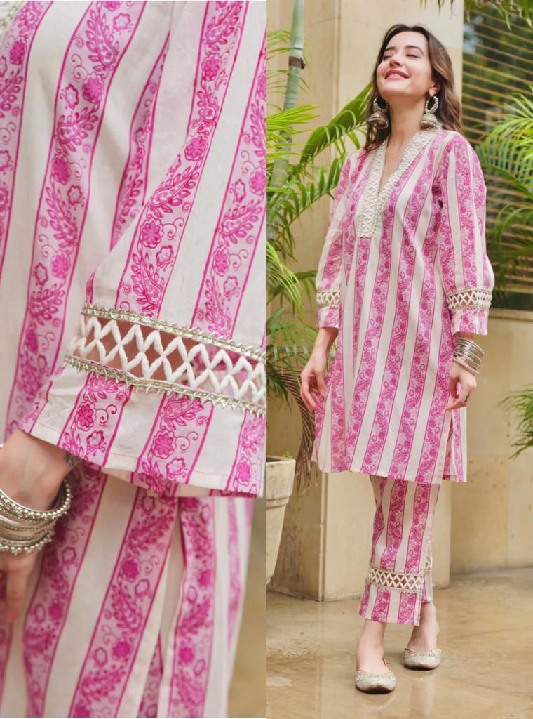 Enjoy your Summer with our amazing Printed soft kurta cord set 🥰 With trendy colour.